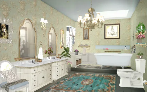 Baño estilo francés