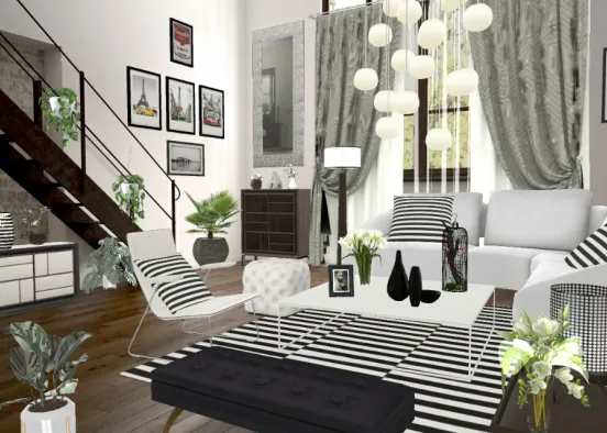 Salita blanco y negro Design Rendering