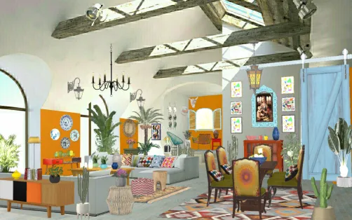 Casa estilo mexicano.