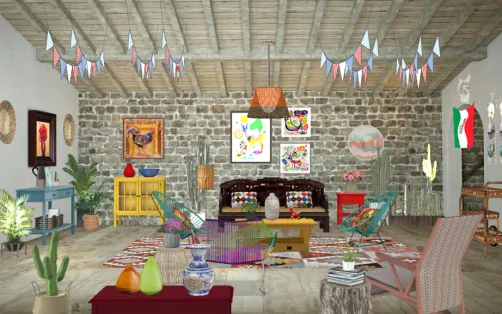 Sala estilo mexicano 
