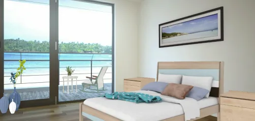 Bedroom with seaview