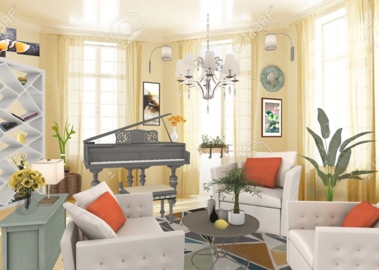 living room 🌼 Design Rendering