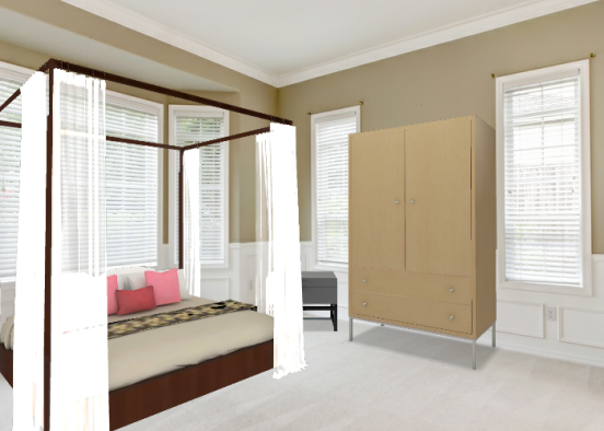 Simple bedroom idea Design Rendering
