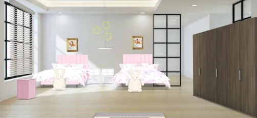 twin girl room