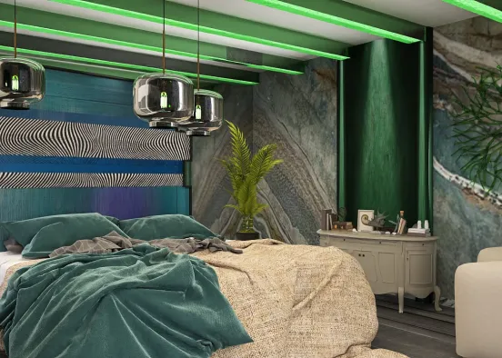 # The Allure of Green.     Room 1 Визуализация дизайна