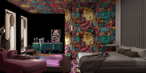 Wild graffiti bedroom