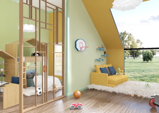 Cozy children's room  Design Rendering