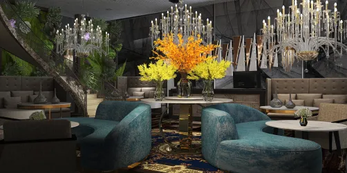 Luxury Hotel Lobby Interior