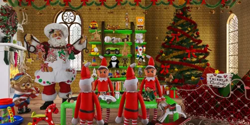 Santa’s Workshop! Busy Elves!