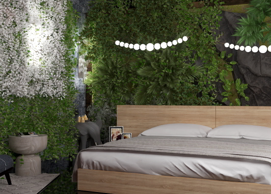 lil secluded but sustainable bedroom Design Rendering