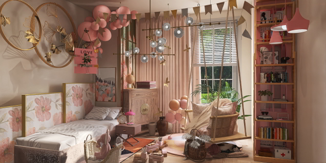 Calm Mood of Pink Bedroom