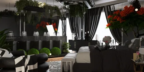  “Monochrome Garden Retreat” Botanical BdRm