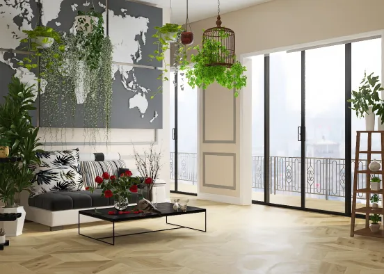 plant balcony Design Rendering