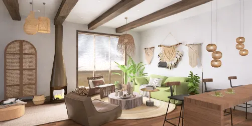 Wabi sabi japandi living room