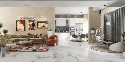 living room with kitchen💖