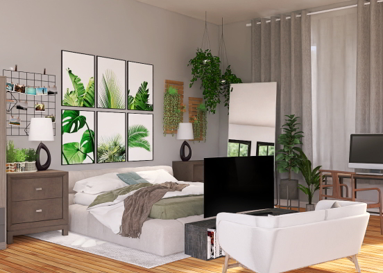 Plant Bedroom Design Rendering