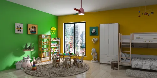 детская комната в ярких тонах