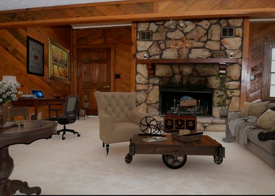 Perfect Den Room  Design Rendering