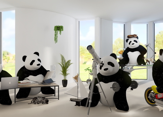 Les Panda a la maison  Design Rendering