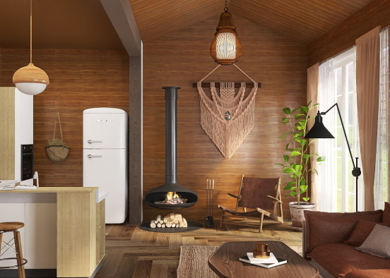 cozy cabin Design Rendering