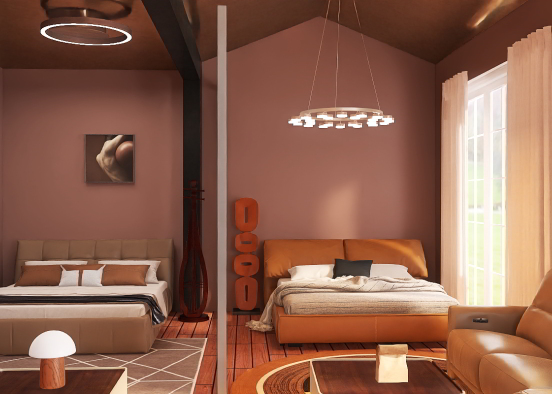 Chambre partager  Design Rendering