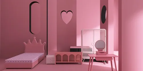 1 colour  build challenge Pink room with Moody 