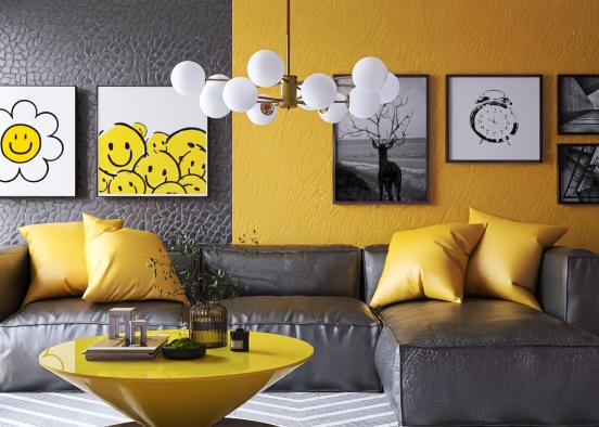 Yellow and Gray  Design Rendering