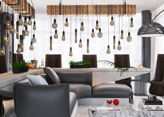 Concrete loft Design Rendering