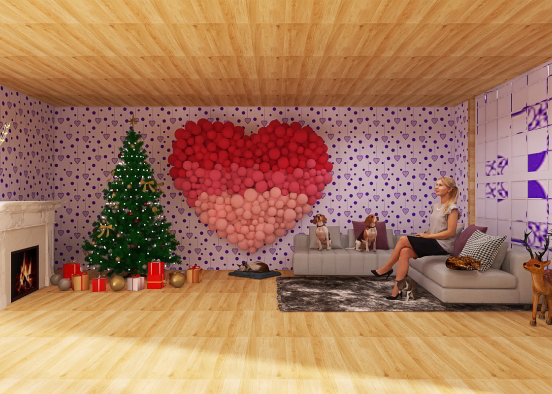 Cristmas with pets Design Rendering