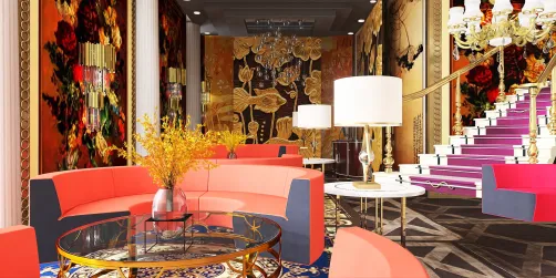 Hotel Lobby Luxury 7 Star Inspired Hotel Interior Of Burj Al Arab In Dubai 