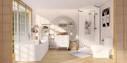 modern girls bathroom