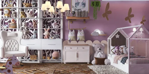 quarto lilás com cama montessoriana 👶😇
