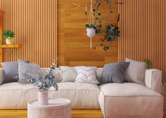 Scandinavian living room design  Design Rendering