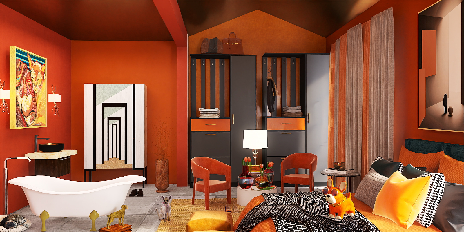 Cats and dogs can get along! 