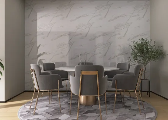 Luxury dining area 
#marbleliving Design Rendering