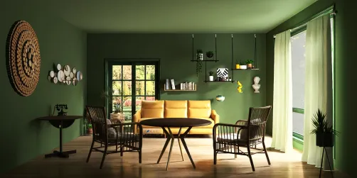 cozy living room...green green come again💚💚💚