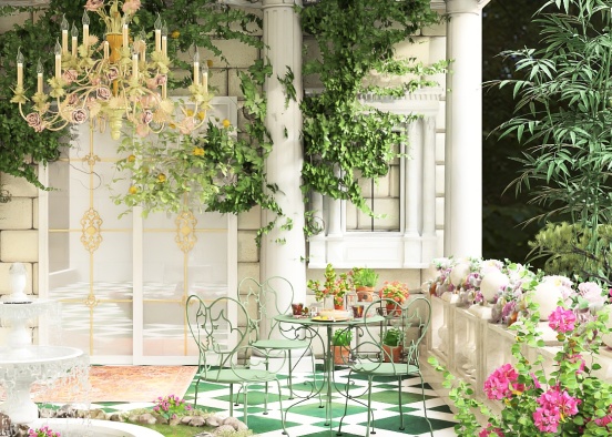 Floral Balcony  Design Rendering