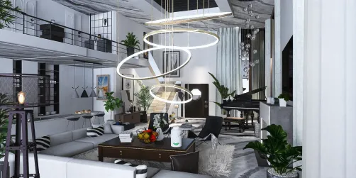 🏛🍃🤍🗻 Modern Marble Loft House
