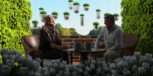 Grandpa and grandma's morning coffee