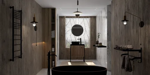 Wood and Stone Bath