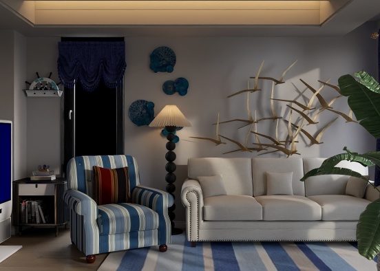 Blue Sea Room Design Rendering