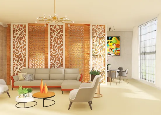 Autumn Living room design  Design Rendering