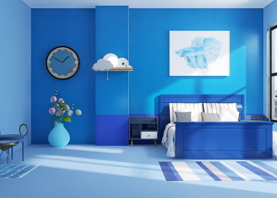 blue bedroom💙 Design Rendering