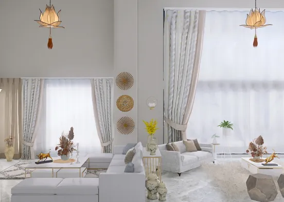 Beautiful modern living room Design Rendering