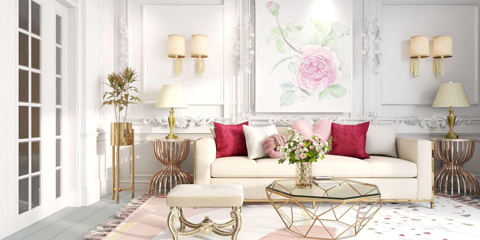 A wonderful hall with color in pink 🩷🌸