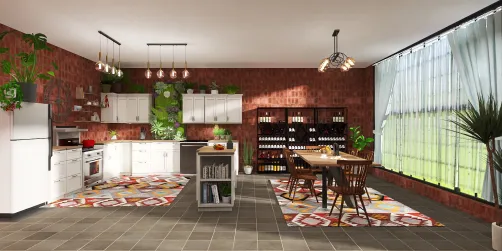 Rustic/Industrial Kitchen Diner.