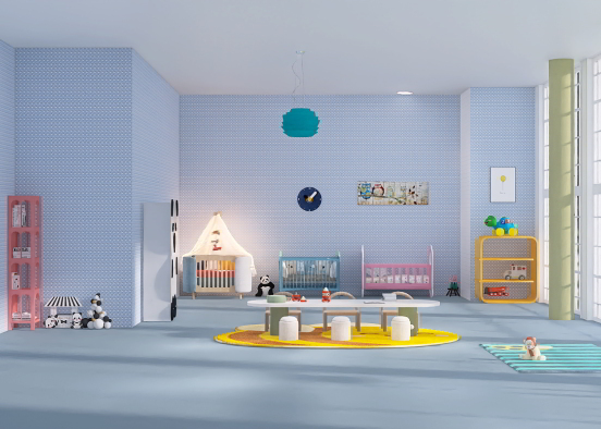 Baby triplet bedroom  Design Rendering