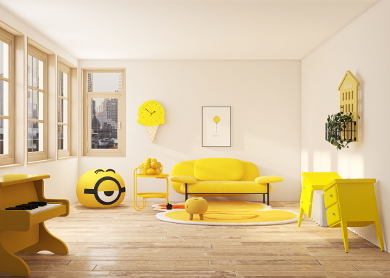 Yellow room💛💛💛 Design Rendering
