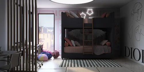 Teenage twins girls room