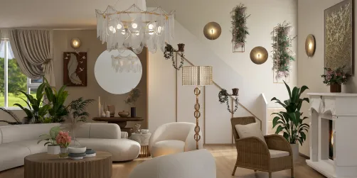 Biophilic Luxury Living Room